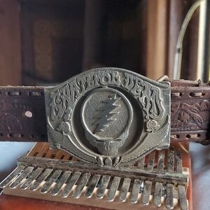 Vintage Grateful Dead Steal Your Face Leather Belt